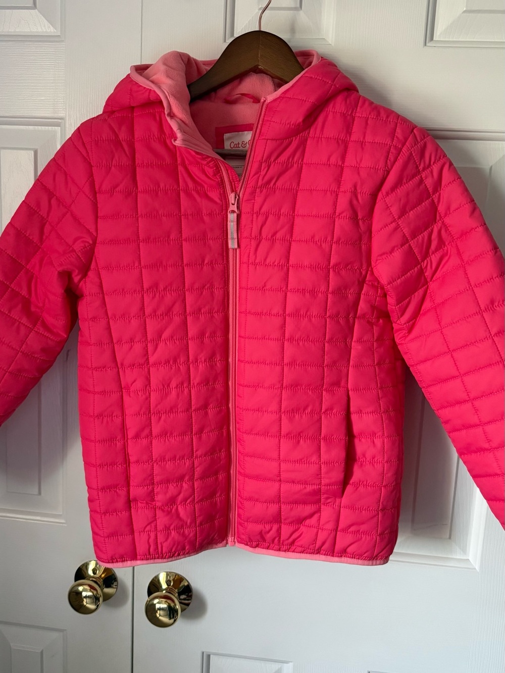 Girls Coat NWT In A Size 10/12 Target‎ Brand Cat and Jack Melon Pink Hooded
